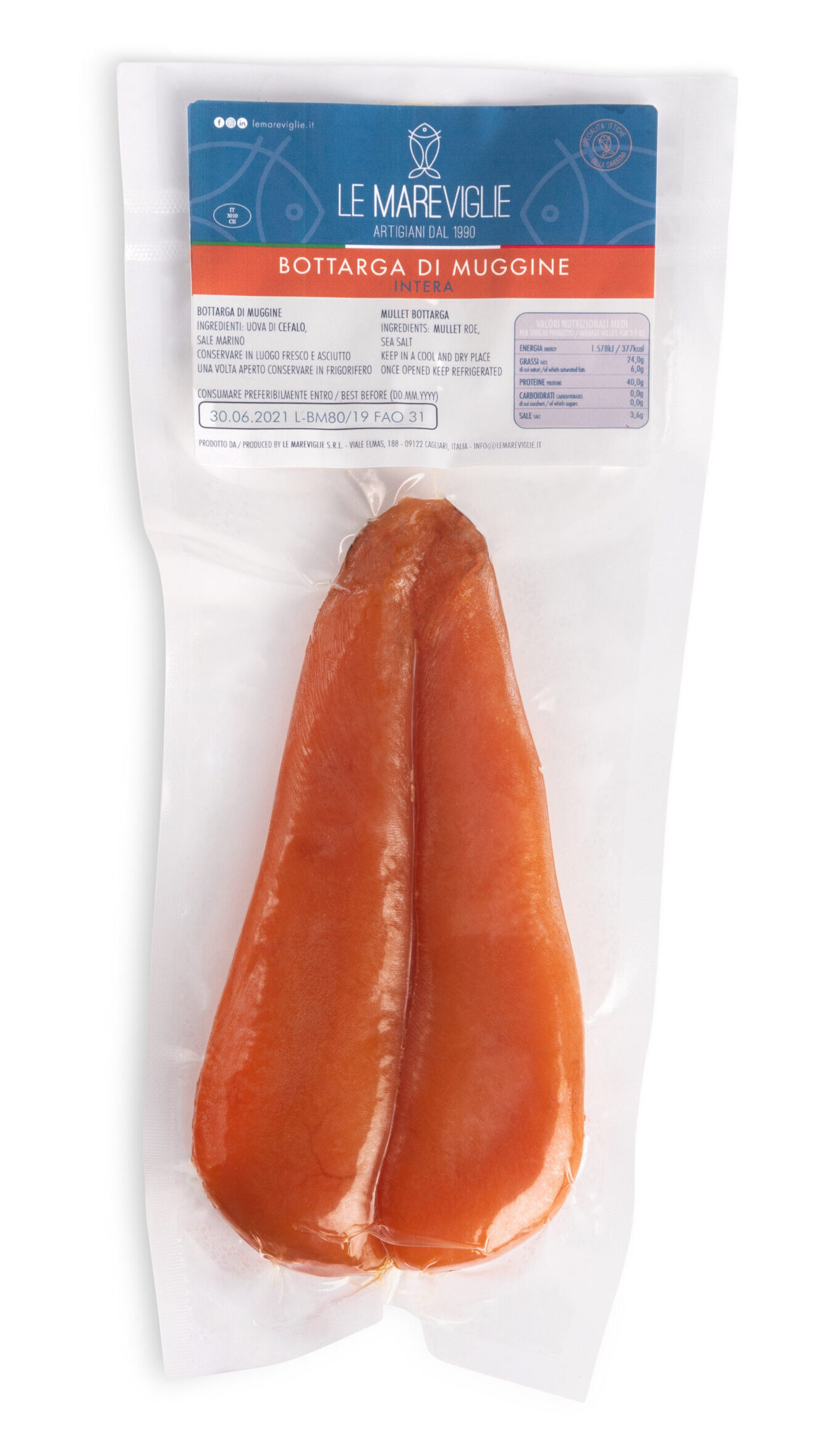 Bottarga di Muggine - Baffa sottovuoto