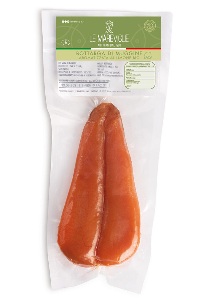 Bottarga di Muggine al limone Bio - Baffa sottovuoto